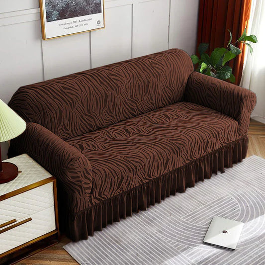 Zebra Sofa Cover - Brown