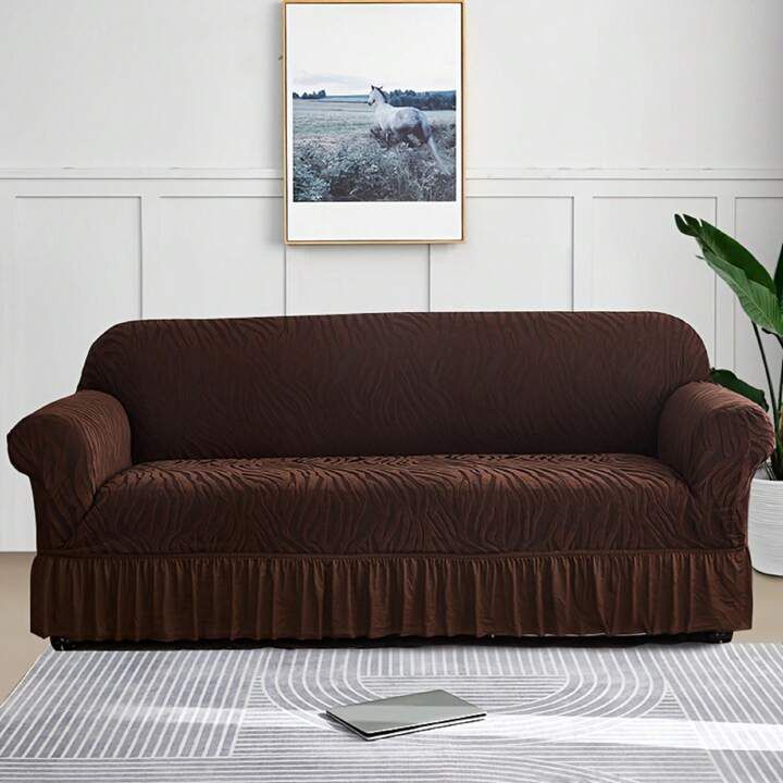 Zebra Sofa Cover - Brown
