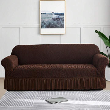 Zebra Sofa Cover - Brown
