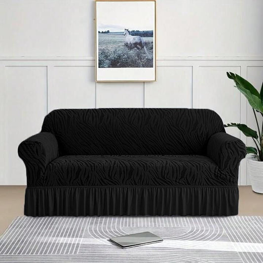 Zebra Sofa Cover - Black