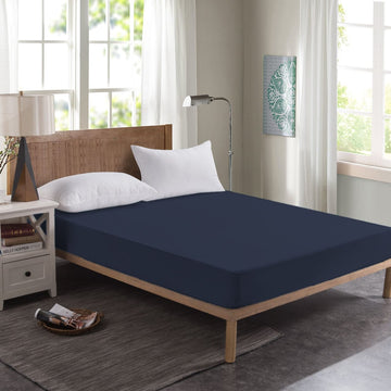 Terry Cotton Protector Blue Color Fitted Style