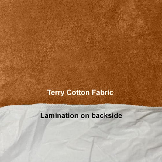 Terry Cotton Protector Rust Color Fitted Style
