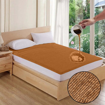 Terry Cotton Protector Rust Color Fitted Style