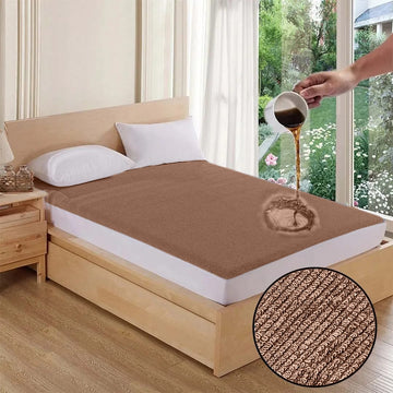 Terry Cotton Protector Brown Color Fitted Style