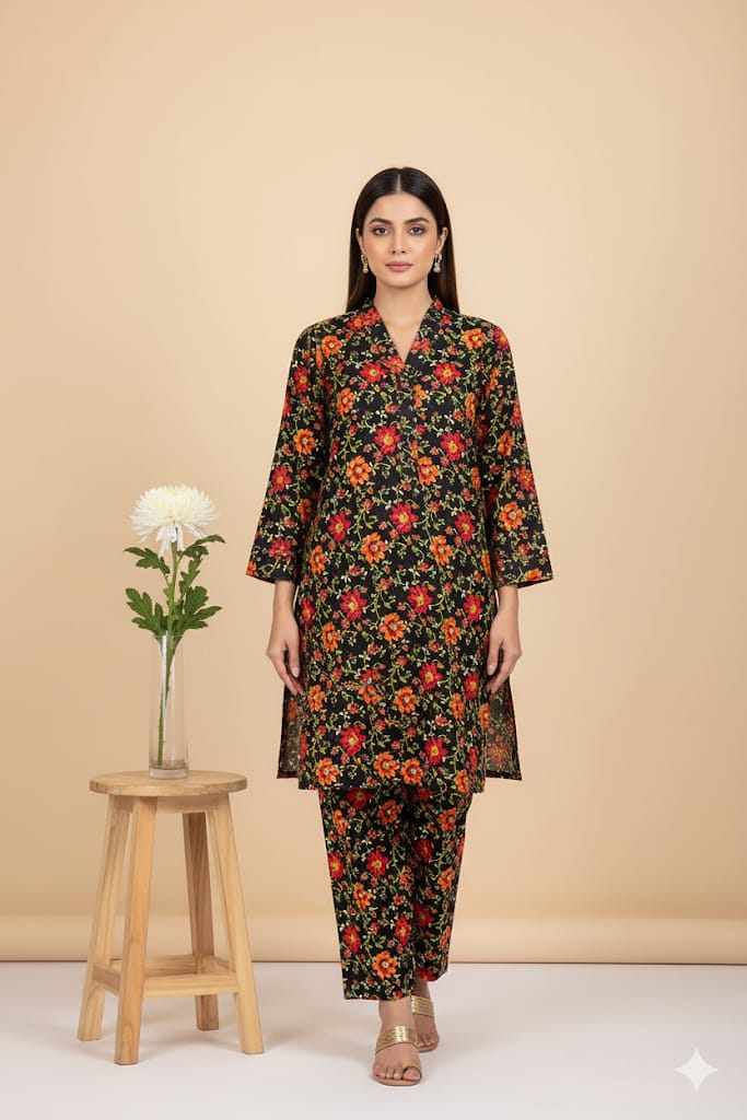 2pc Polo Cotton Unsititched suit -426