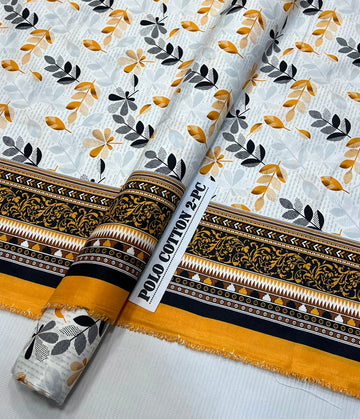 2pc Polo Cotton Unsititched suit -550