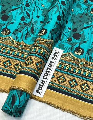 2pc Polo Cotton Unsititched suit -567