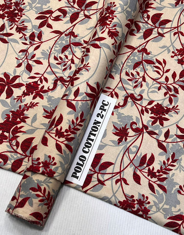 2pc Polo Cotton Unsititched suit -577