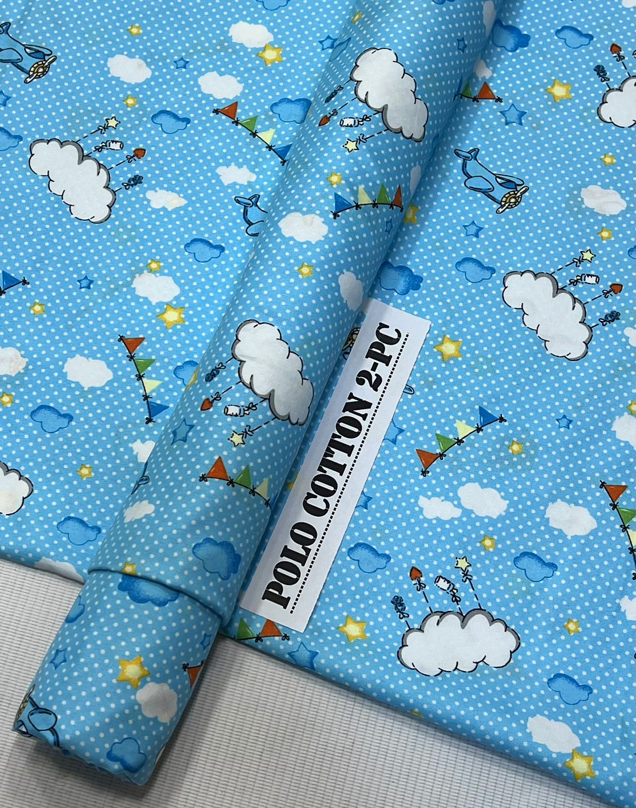 2pc Polo Cotton Unsititched suit -579