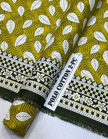 2pc Polo Cotton Unsititched suit -584