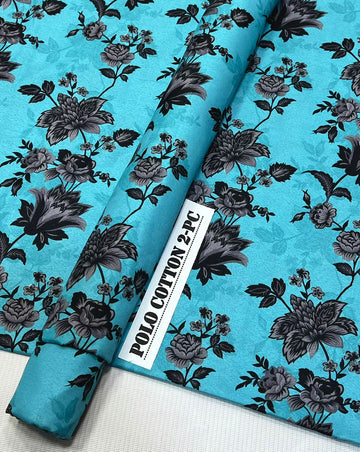 2pc Polo Cotton Unsititched suit -586