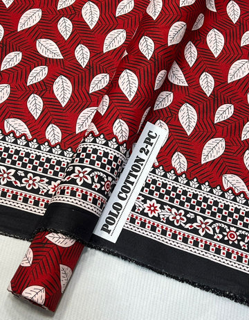 2pc Polo Cotton Unsititched suit -587