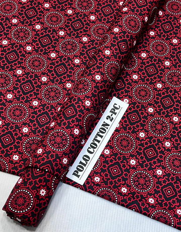 2pc Polo Cotton Unsititched suit -588