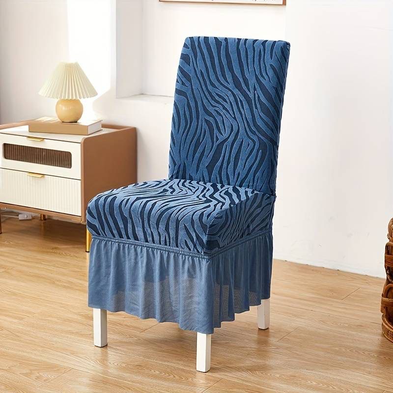 Zebra Chair Cover - Blue