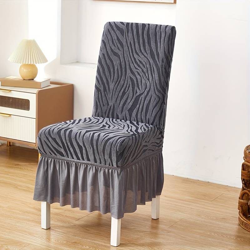 Zebra Chair Cover - Dark Grey