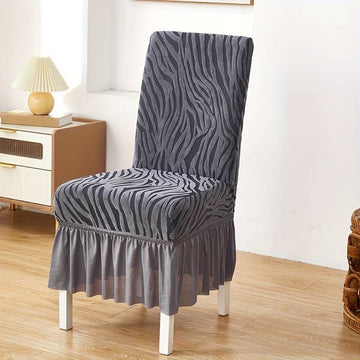 Zebra Chair Cover - Dark Grey