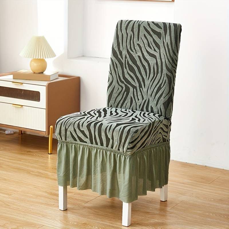 Zebra Chair Cover - Green