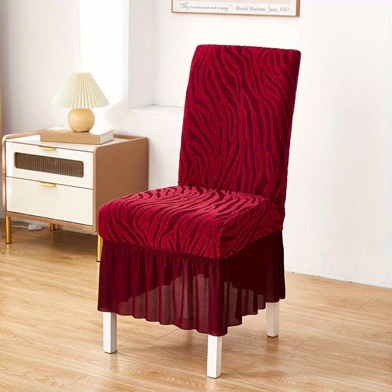 Zebra Chair Cover - Maroon